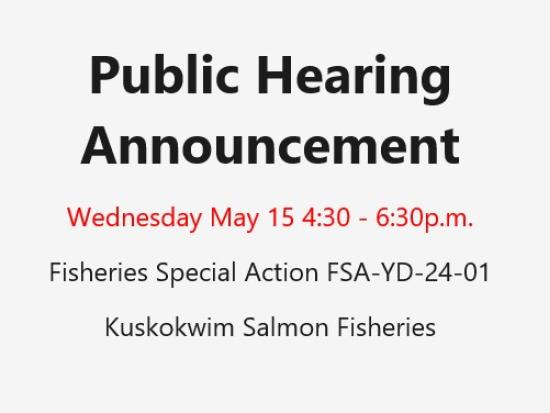Public Hearing Announcement
