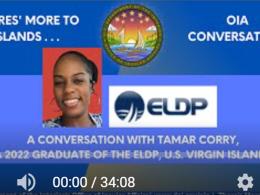 OIA Conversations – Tamar Corry of the USVI, an ELDP Graduate photo