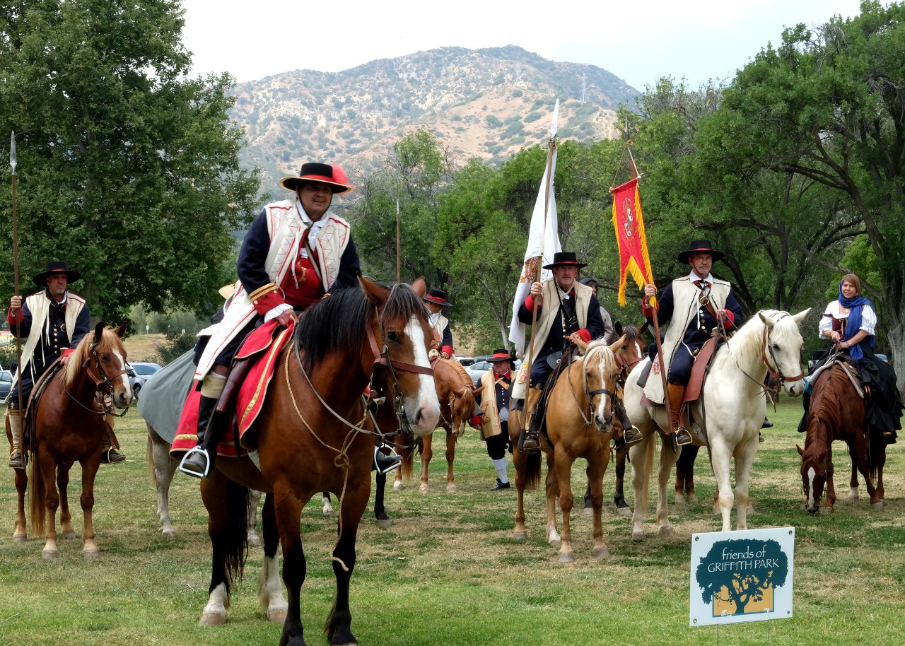 Men on horses re-enact an Anza Expedition