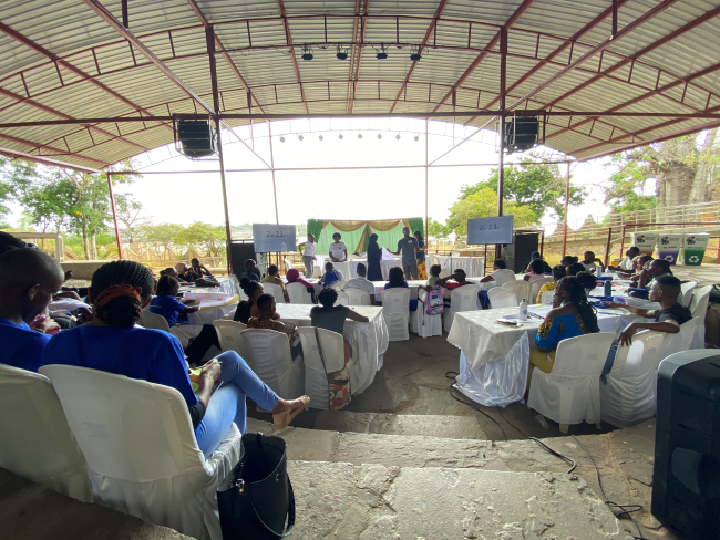 Mombasa Plastics Prize Workshop Big Group from back watching presentation