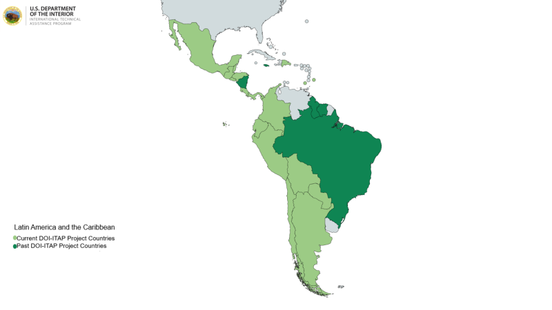 DOI-ITAP LAC Region and Projects Map