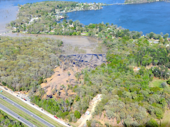 ORDA Aerial view of Mayflower Pegasus Pipeline Spill
