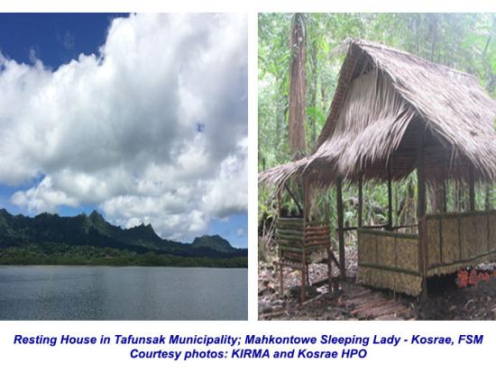Resting House in Tafunsak Municipality; Mahkontowe Sleeping Lady - Kosrae, FSM