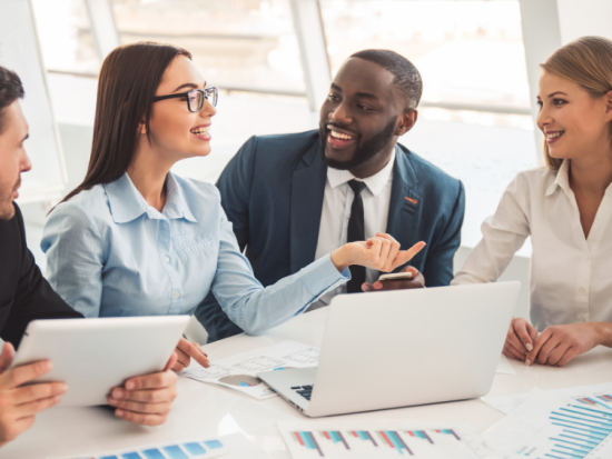 Image of co-workers engaging