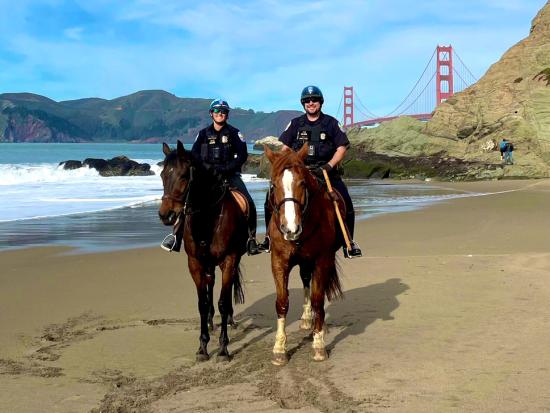 Mounted USPP near Golden Gate Bridge in San Francisco field office