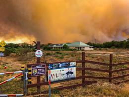 A 2019 fire at Keālia Pond National Wildlife Refuge.