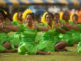 Samoan Villagers Traditional Dance Nps photo