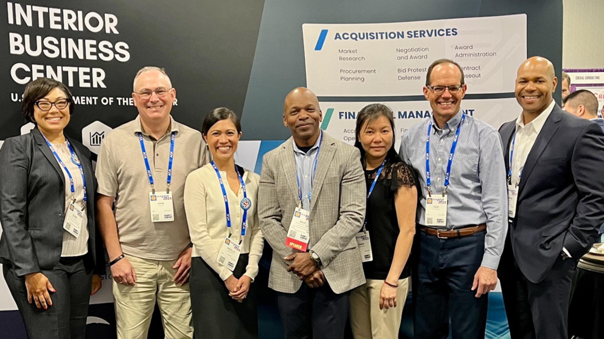 From left to right: Quan Boatman, IBC Deputy Director; John Fix, Implementation Specialist; Giselle Sachse, Implementation Specialist; Wendell 'Baze' Bazemore, IBC Financial Management Associate Director; Trang Nguyen, Systems Accountant; Todd Adler, Fina