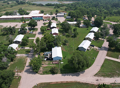 Aerial view of the Wounded Knee District School campus