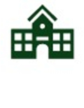 A green icon displaying a school building