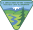 BLM logo with an illustrated mountain