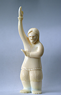 Ivory sculpture entitled "Woman Dancer" by Edwin Noongwook, St. Lawrence Island Yupik © 2019