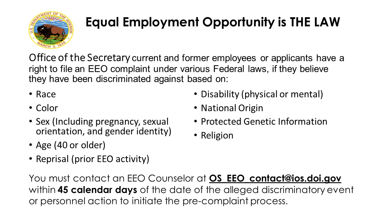 EEO Poster with the law and contact information 
