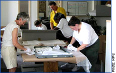 Assessing damage to archival collections following flooding from Hurricane Katrina