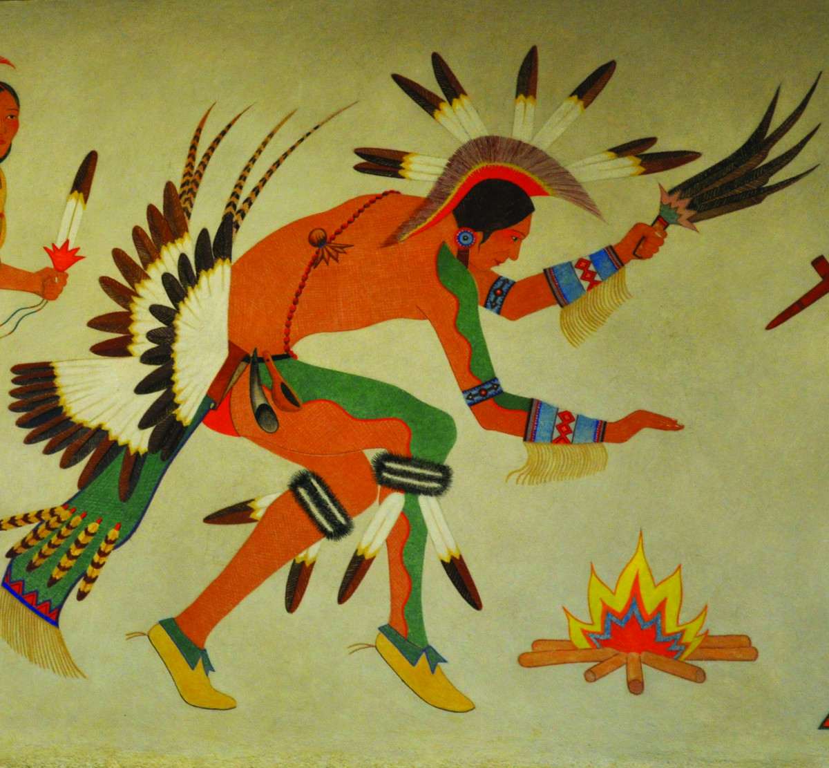 Painting of a Kiowa ceremonial dancer.